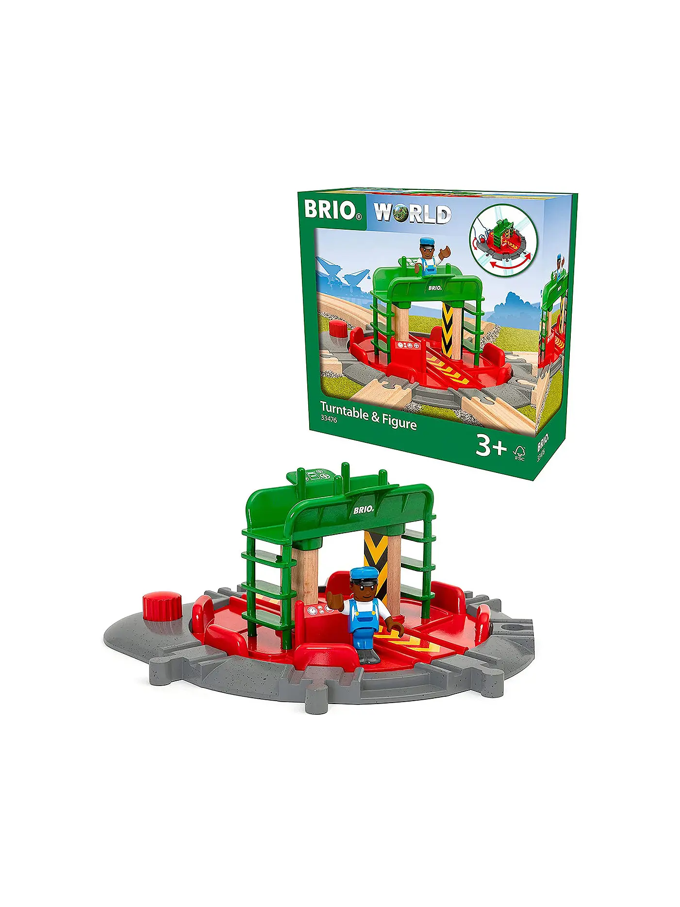 BRIO | Lok-Drehscheibe mit Kontrollbrücke 33476 | 